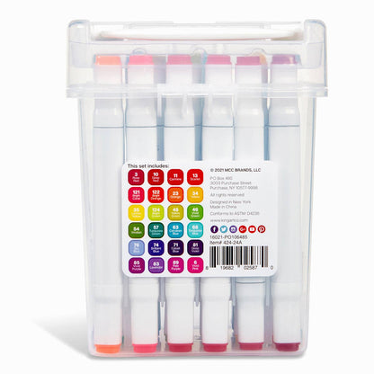 PRO Double-Ended Alcohol Markers - 24 Bright Colors