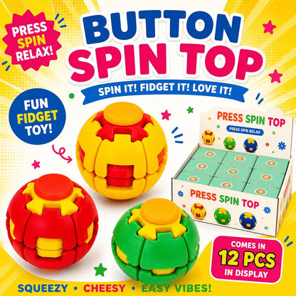 3D Printed Fidget Toy- Press, Spin & Relax
