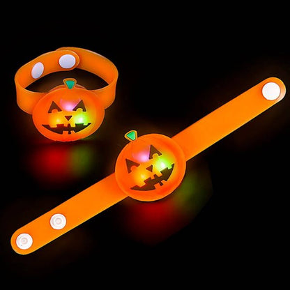 Halloween Pumpkin Light & Glow Up Kid Snap Bracelet