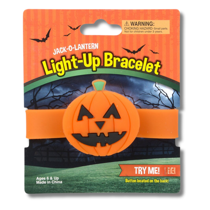 Halloween Pumpkin Light & Glow Up Kid Snap Bracelet