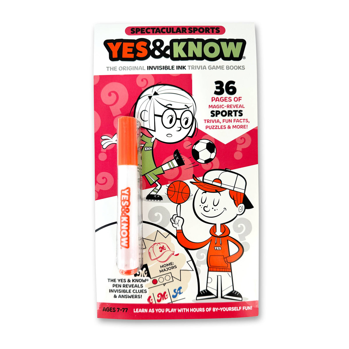 Yes & Know® Invisible Ink Trivia Game Books- Sports