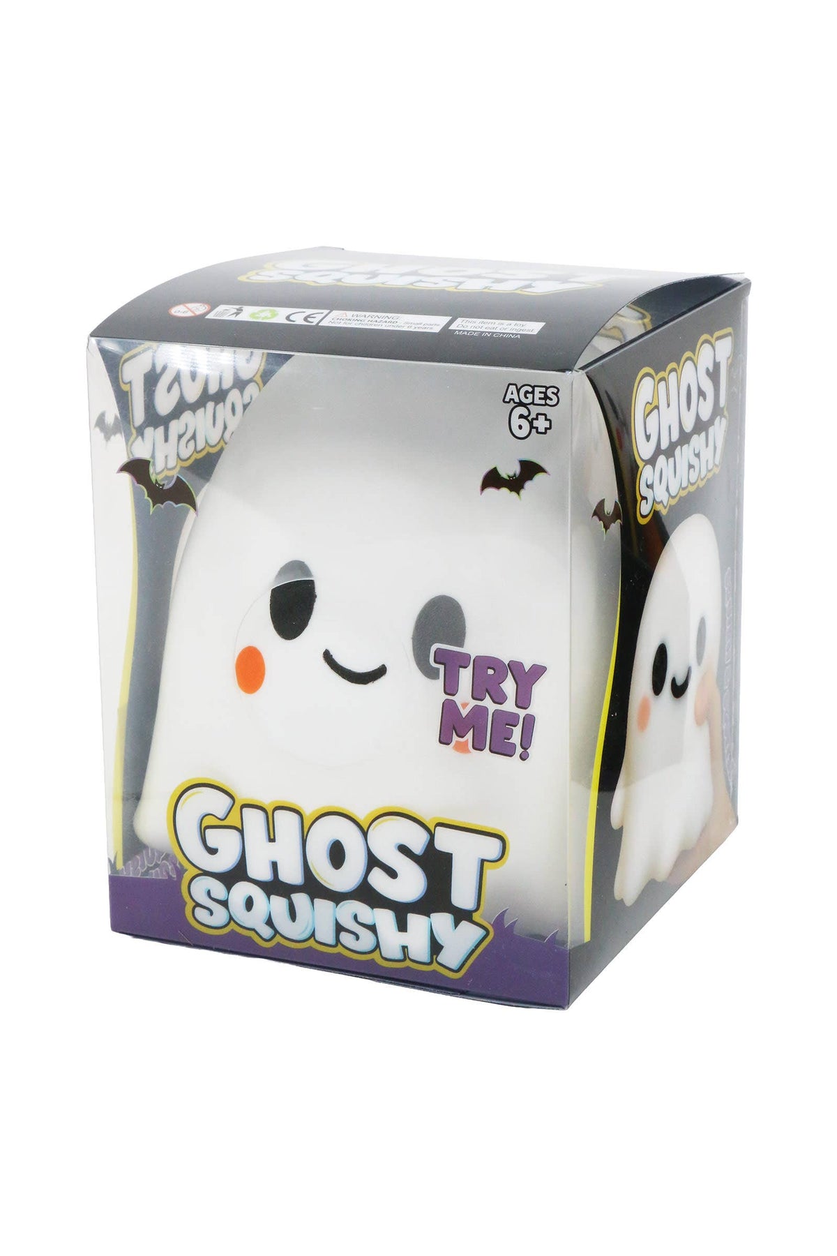 JUMBO 6 Inch Halloween Ghost Fluffy Slime Filled Squishy