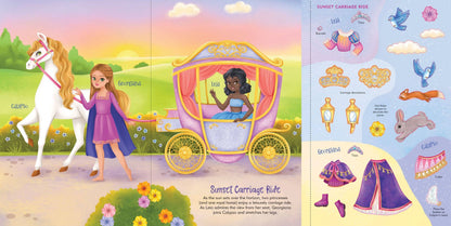 STICKER DOLL DRESS-UP BK PRINCESSES