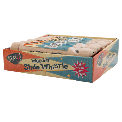 Neato! Wooden Slide Whistle, 6.5" Sealed Musical Toy, Retro