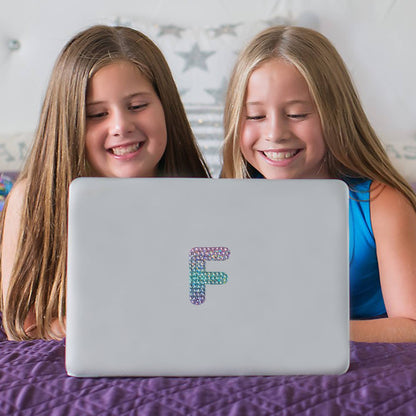 Letter F 2" Rhinestone Sticker