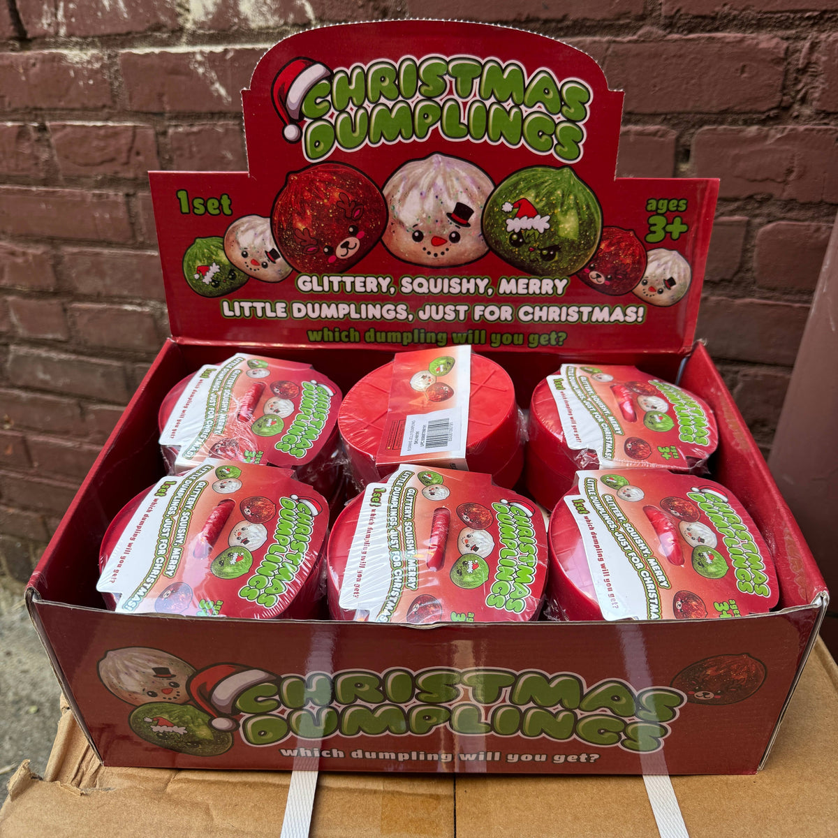 WRAPPED Christmas Glitter Gel Dumpling 12/pk | BR302