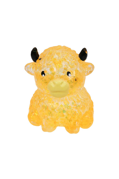 Baby Highland Cow Glitter Thick Maltose Putty Filled Squishy