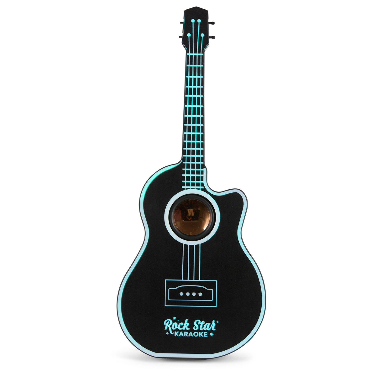 Rock Star Guitar & Microphone Karaoke Set-Black
