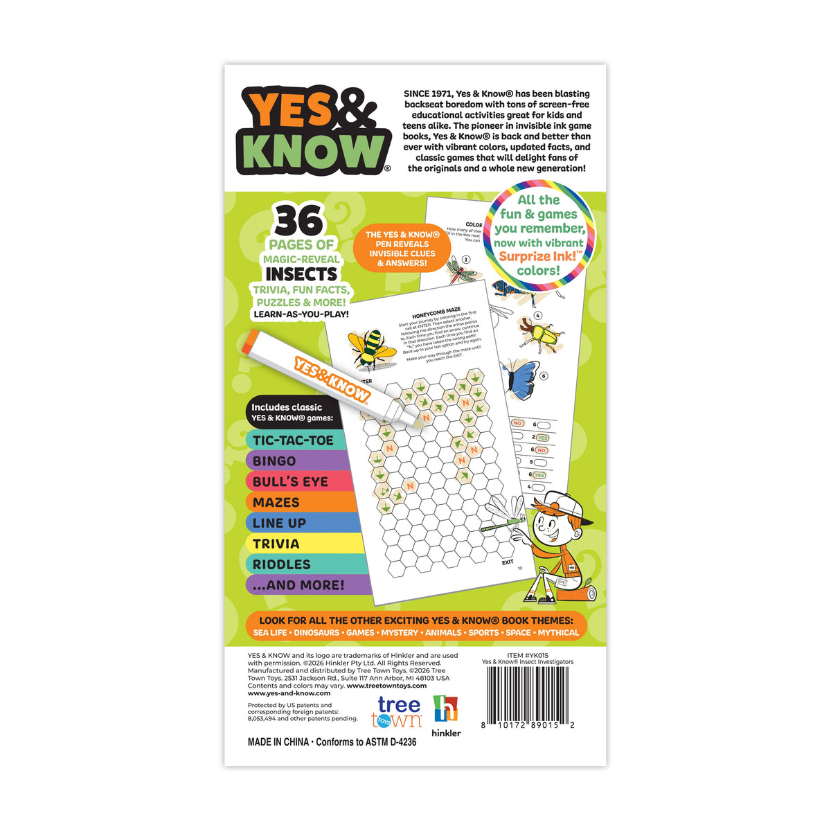 Yes & Know® Invisible Ink Trivia Game Books- Insects