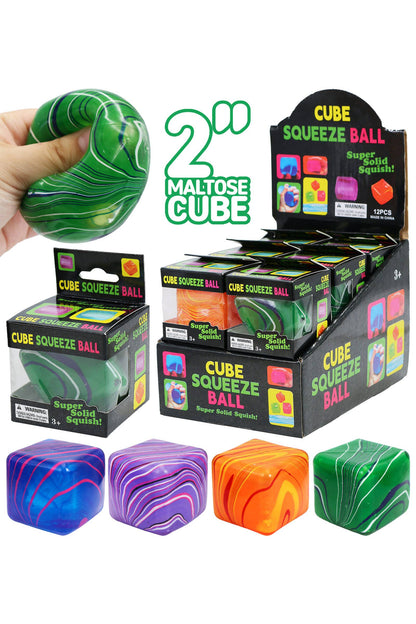 Marbled Cube Thick Maltose Putty Filled Squishy