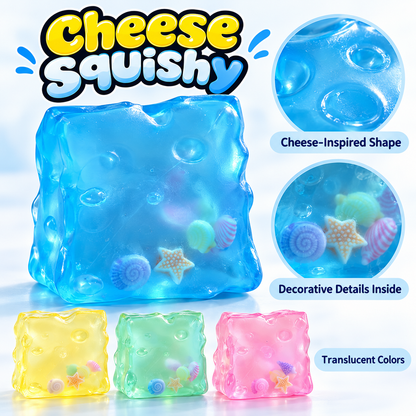 Vaseline Cheese Squishy Toy with Mini Charms -Assorted Color