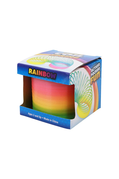 Pastel Rainbow Ombre Coil Slinky Toy - 12 Pcs