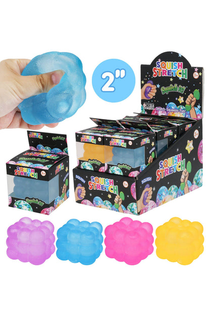 Colorful Bubble Textured Cube Maltose Putty Filled Squishy