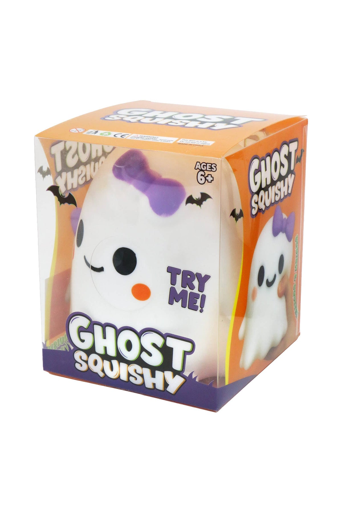 JUMBO 6 Inch Halloween Ghost Fluffy Slime Filled Squishy