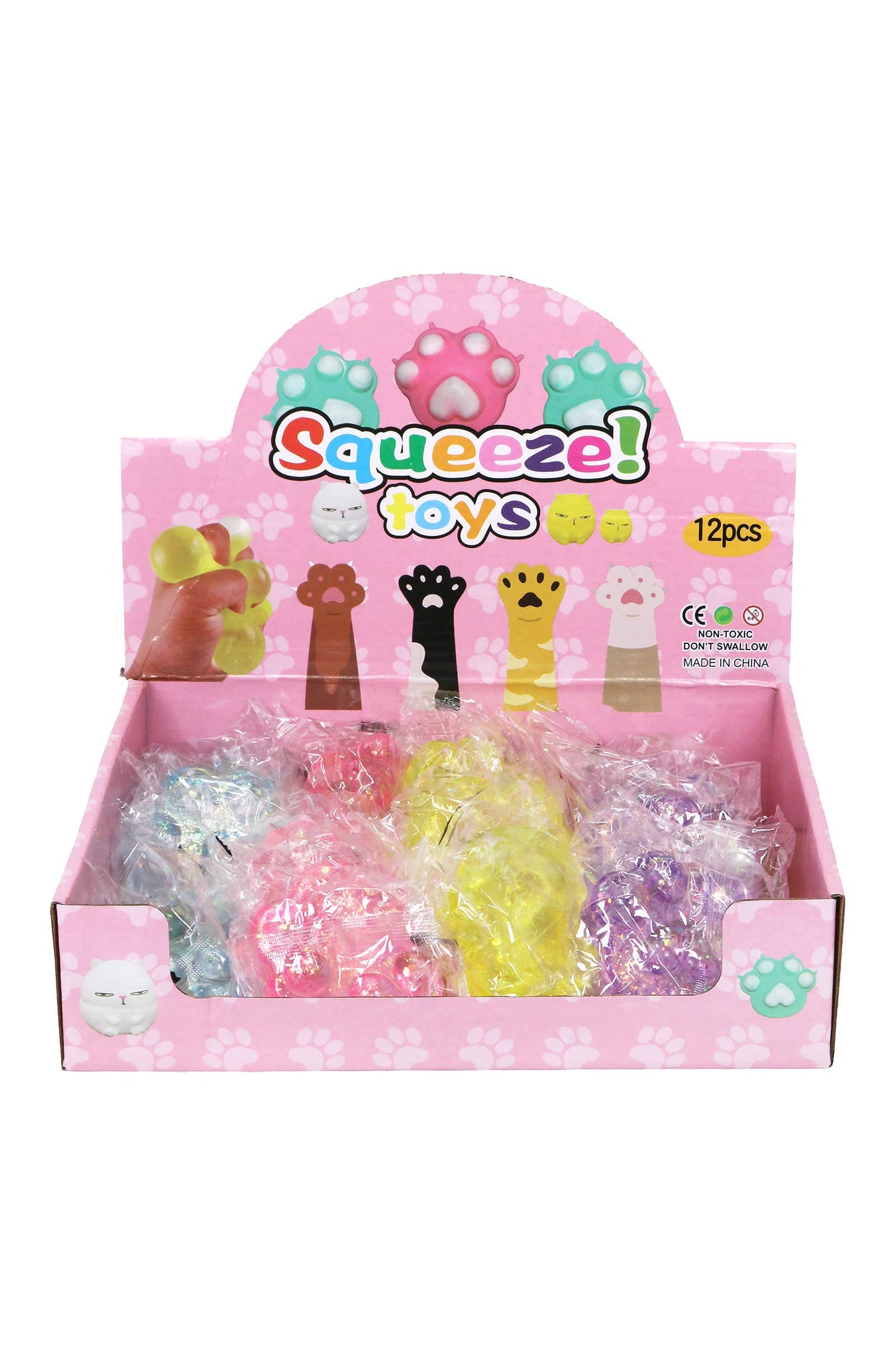 Animal Paw Glitter Thick Maltose Putty Slime Filled Squishy