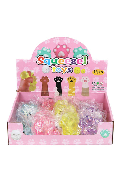 Animal Paw Glitter Thick Maltose Putty Slime Filled Squishy