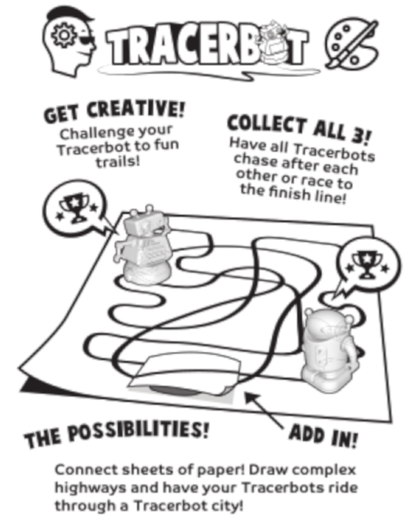 Tracerbot - Green. Inductive Robots Follow The Line You Draw