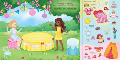 STICKER DOLL DRESS-UP BK PRINCESSES