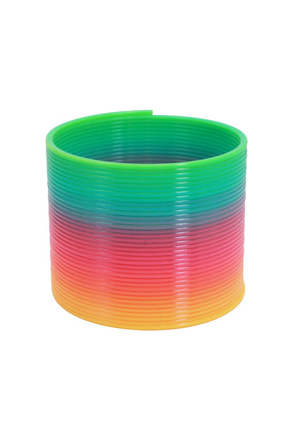 Pastel Rainbow Ombre Coil Slinky Toy - 12 Pcs