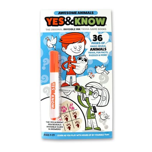 Yes & Know® Invisible Ink Trivia Game Books- Awesome Animals