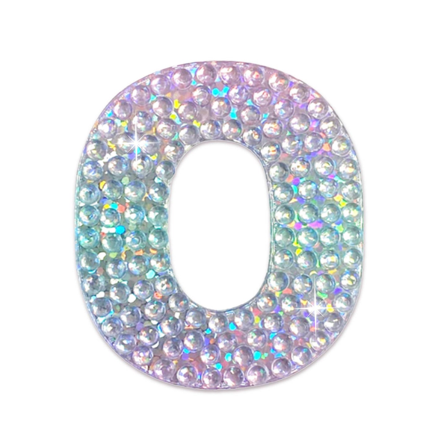 Letter O 2" Rhinestone Sticker