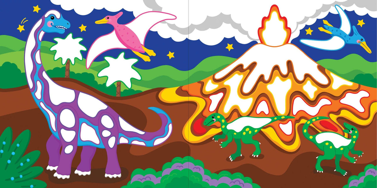 Color-By-Dots Sticker Book - Dinosaurs
