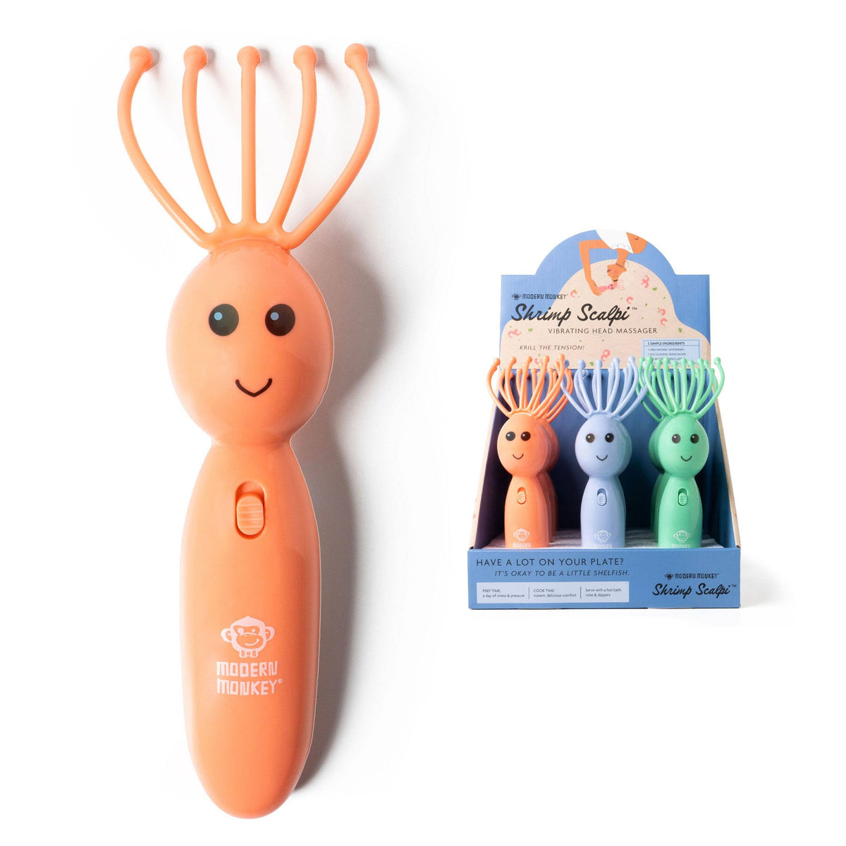 Modern Monkey Shrimp Scalpi Head Massager