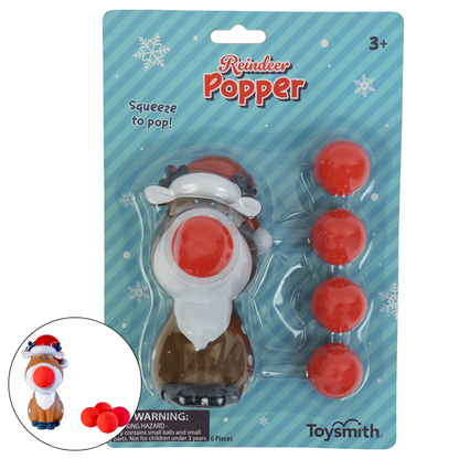 Reindeer Ball Popper, holiday, stocking stuffer