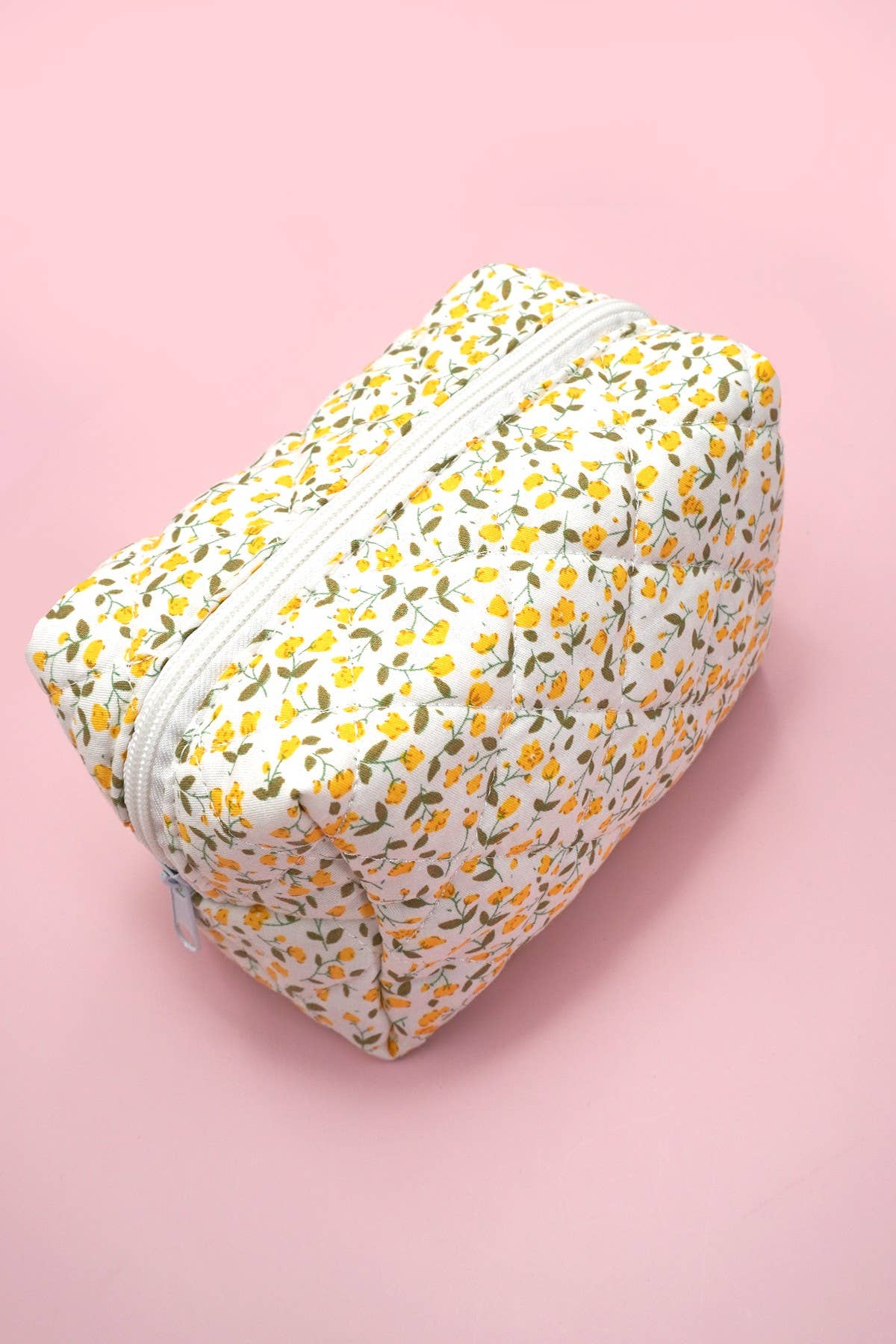 DITSY QUILTED COTTON FLORAL COSMETIC POUCH BAG | AST.