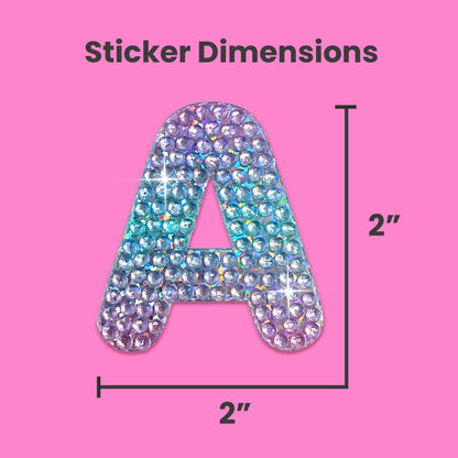 Letter A 2" Rhinestone Sticker
