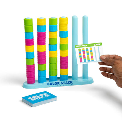 Color Stack Challenge by Relatable – Fast-Paced Color Puzzle Game for Kids, Teens, and Families – Fun 2 Player Game with Stack Racks, Rings & Challenge Cards