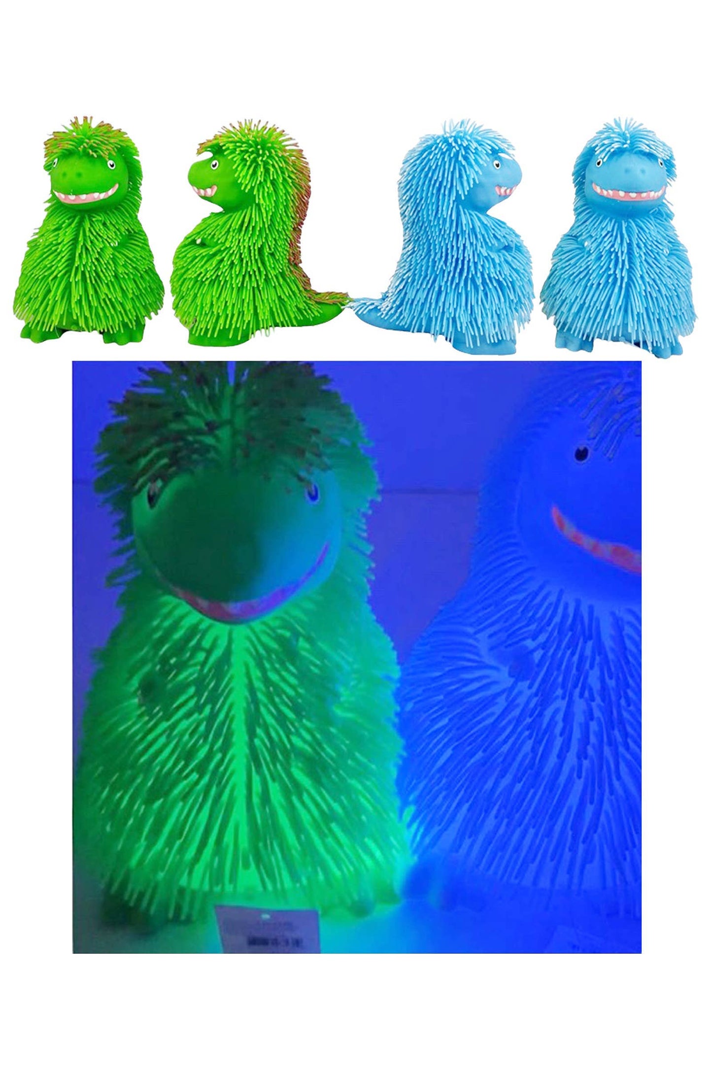 Jumbo Dinosaur Spiky Puffer Led Squishy - 6 pcs