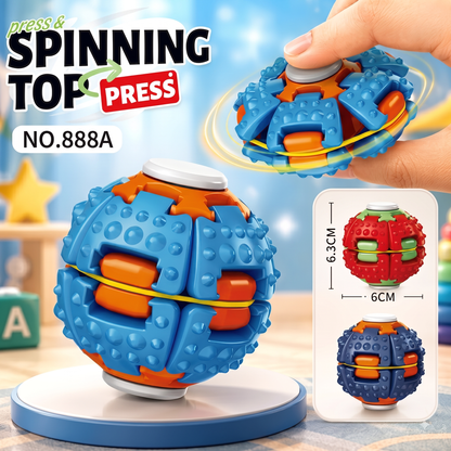 Press & Spin Fidget Sensory Toy, Spinning Ball