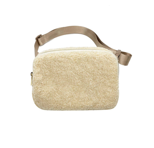 Varsity Collection Oatmeal Sherpa Fanny Waist Pack Belt Bag