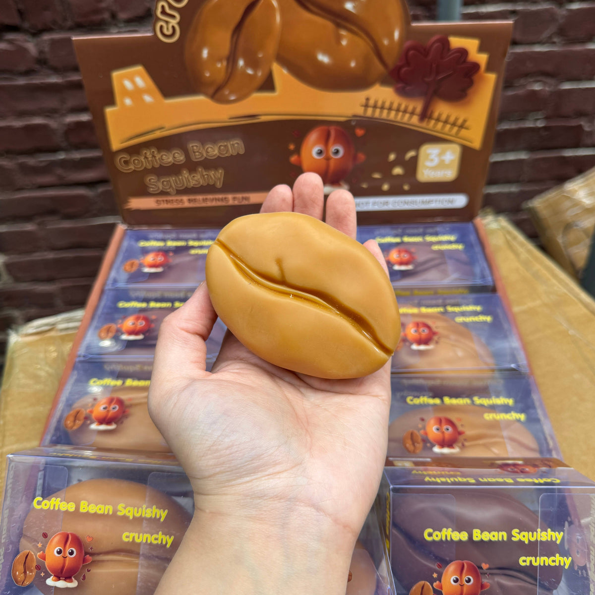 Crackling Crunchy Coffee Bean Squishy 12/pk | A275