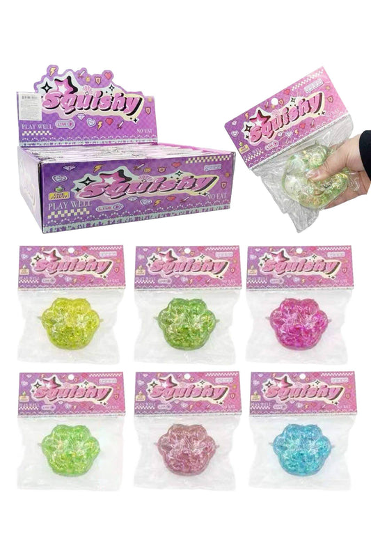 Animal Paw Glittery Maltose Putty Filled Squishy Bag