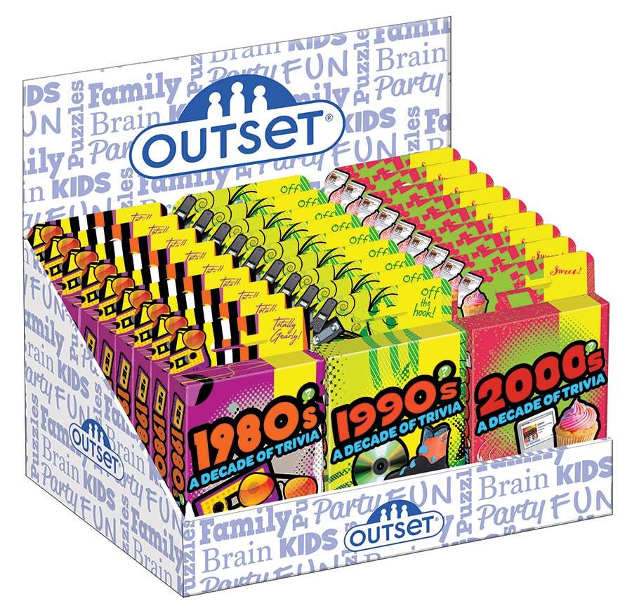 Decades of Trivia Card Games  Display - 27 units (9 each)