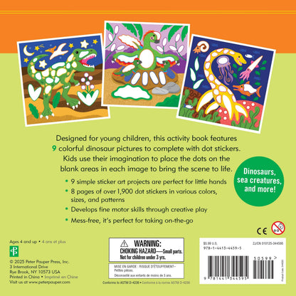 Color-By-Dots Sticker Book - Dinosaurs