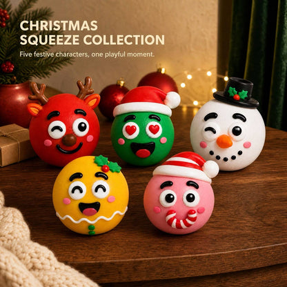 Funny Faces Squishy Balls — Christmas Edition