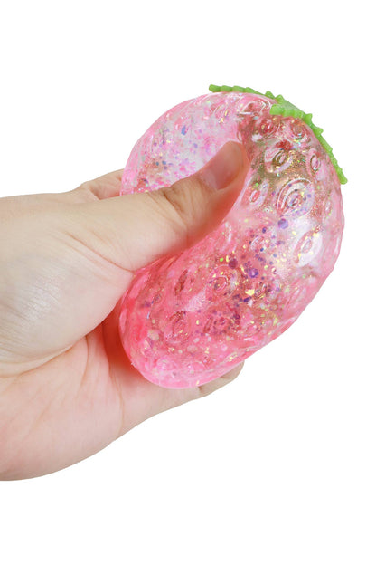 Strawberry Glittery Maltose Putty Filled Squishy