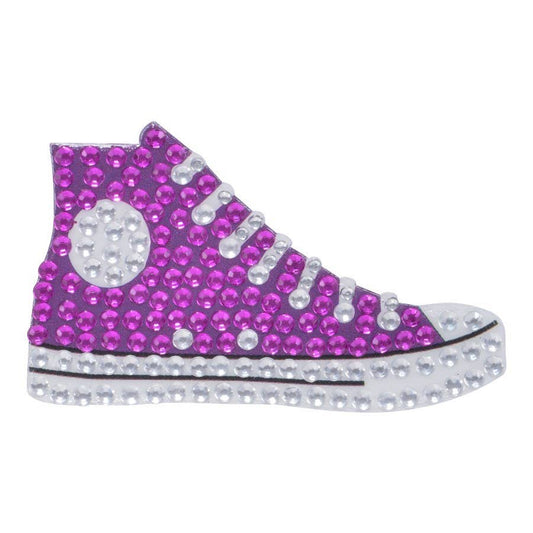 Purple Sneaker 2" Rhinestone Sticker