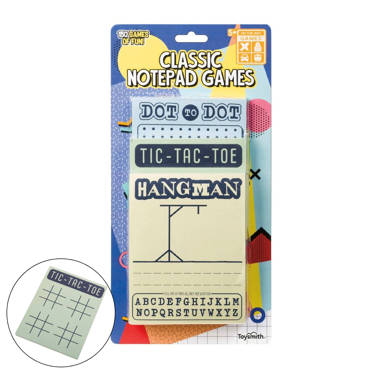 Classic Notepad Games, Hangman, Dot To Dot, Tic-Tac-Toe