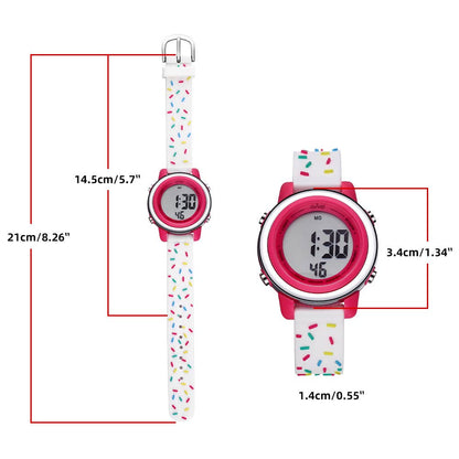 Girls Digital Sports Watch - many features - Sprinkles