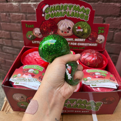 WRAPPED Christmas Glitter Gel Dumpling 12/pk | BR302
