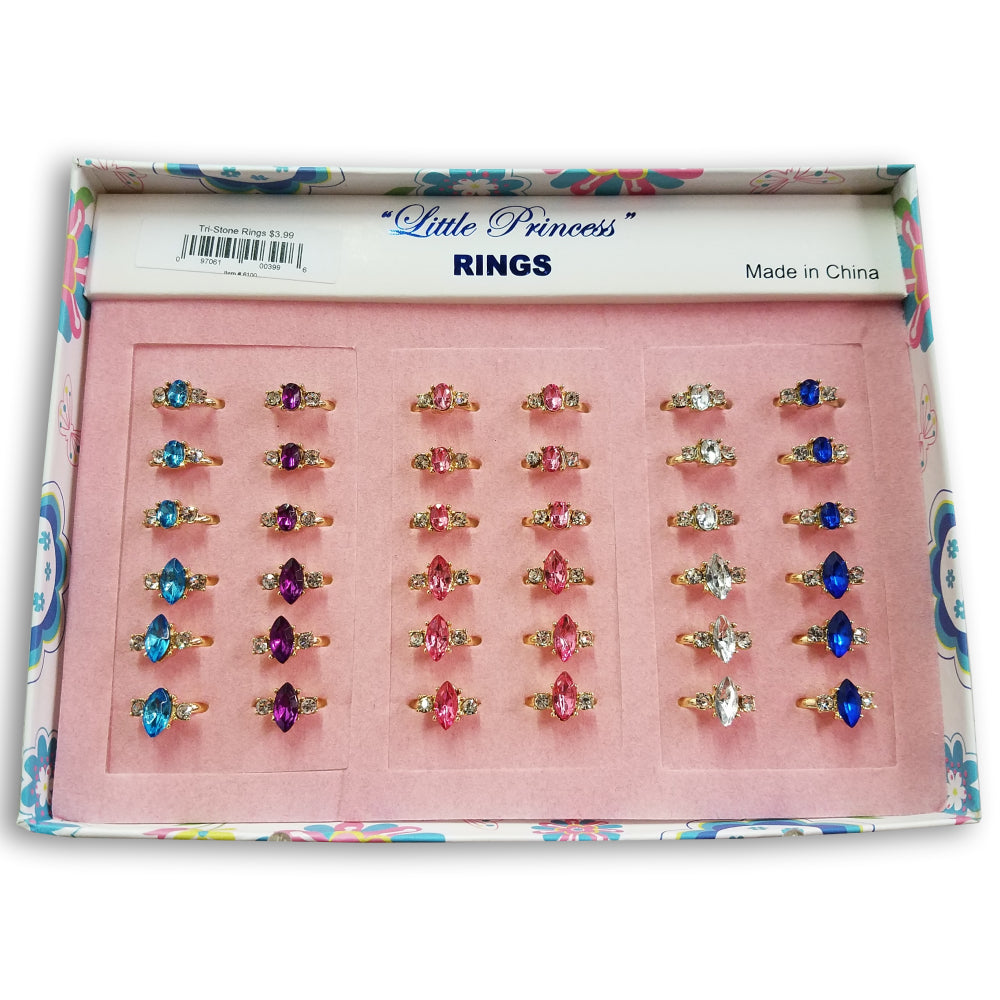 Birthstone Rings Tri Ston