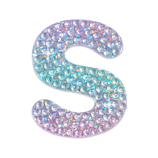 Letter S 2" Rhinestone Sticker