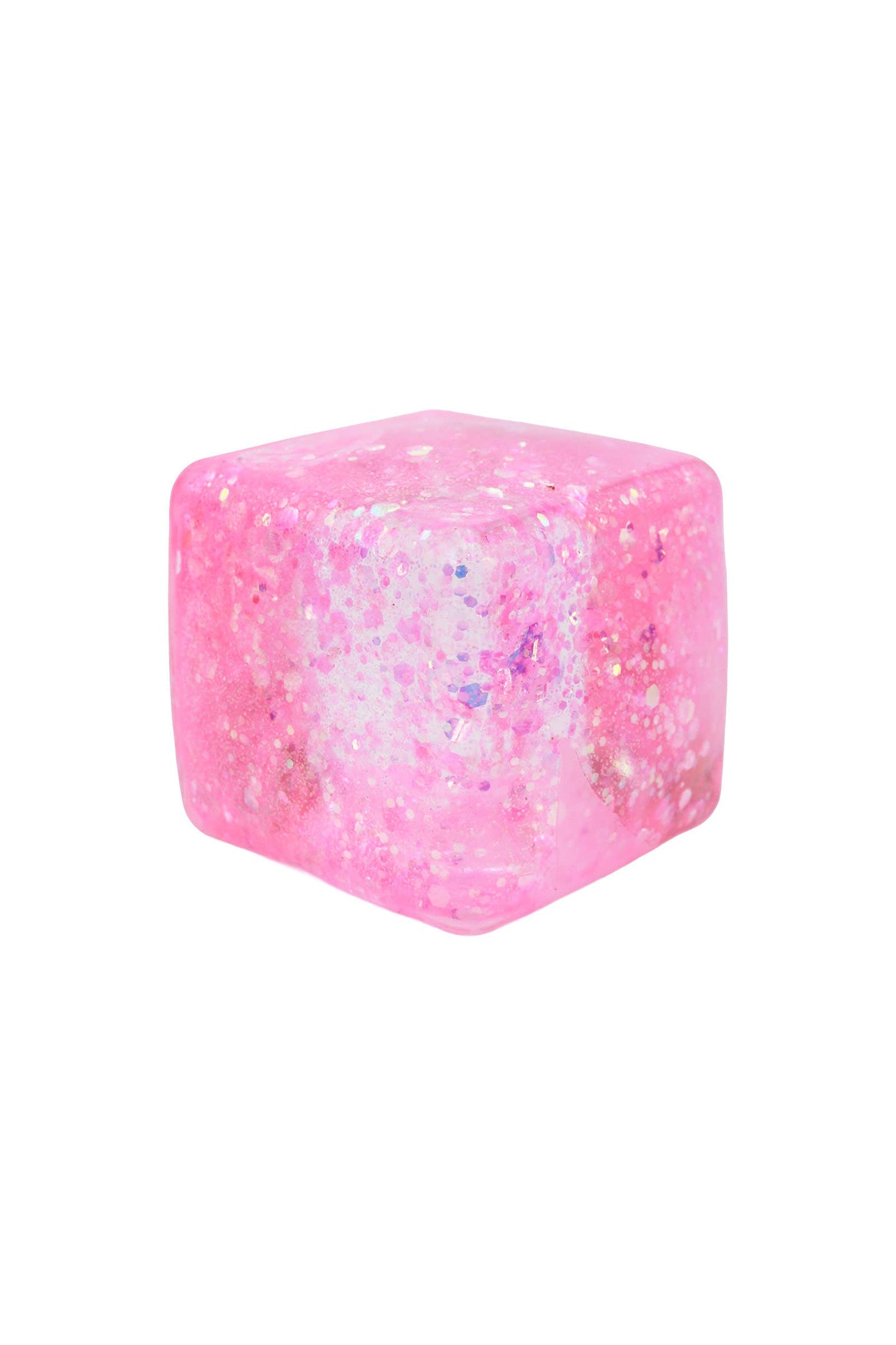 Shimmery Glitter Cube Putty Filled Squishy - 12 Pcs