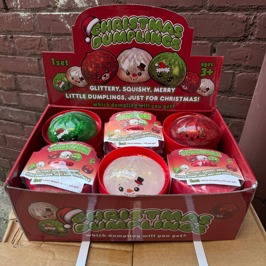 WRAPPED Christmas Glitter Gel Dumpling 12/pk | BR302