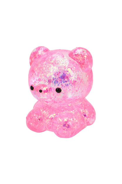 Cute Jelly Bear Glittery Maltose Putty Filled Squishy