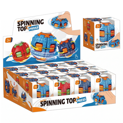 Press & Spin Fidget Sensory Toy, Spinning Ball